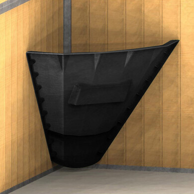 Râtelier d'angle noir - Abrivert